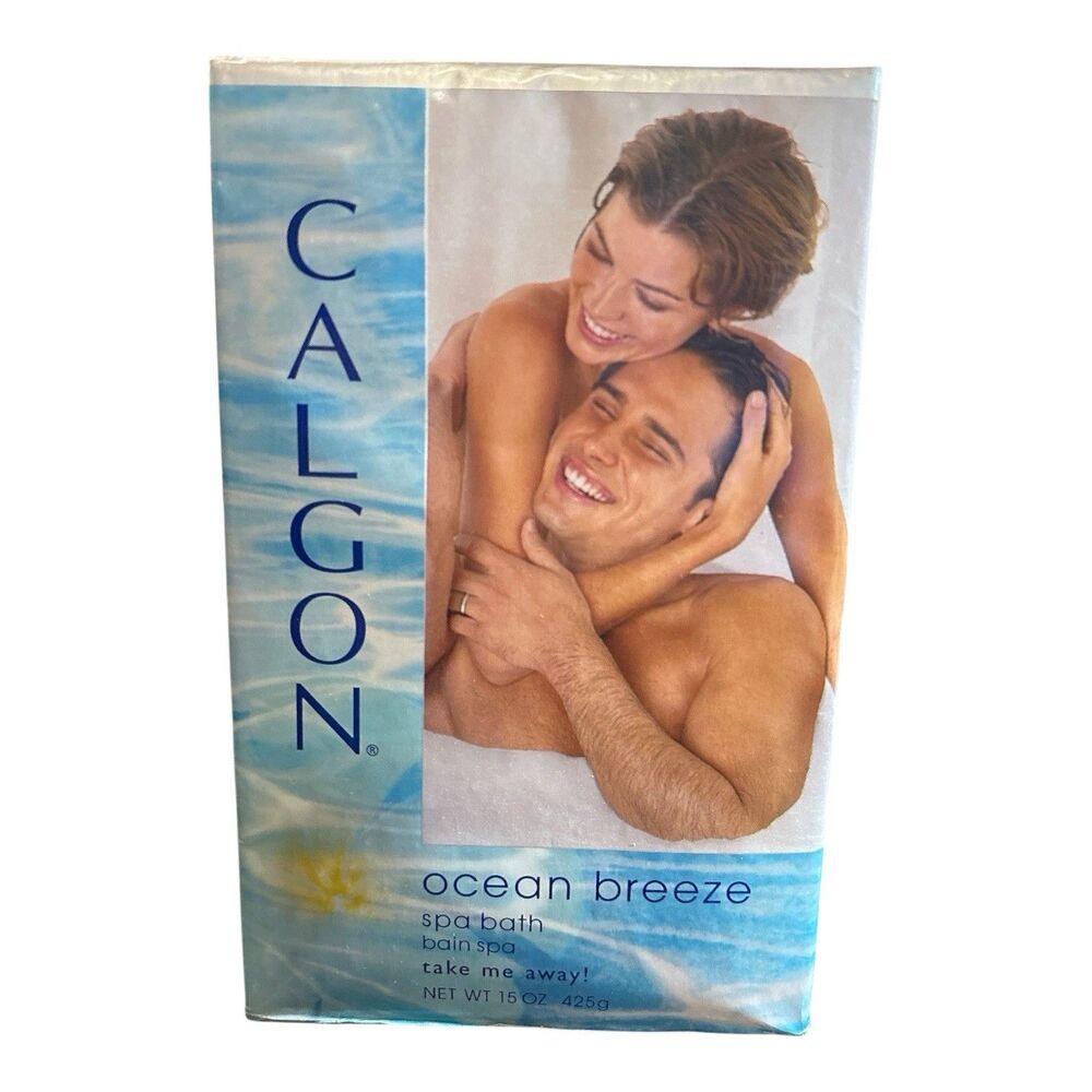 NEW Calgon Spa Bath Powder Ocean Breeze 15Oz Box Self Care Relax Bathtub